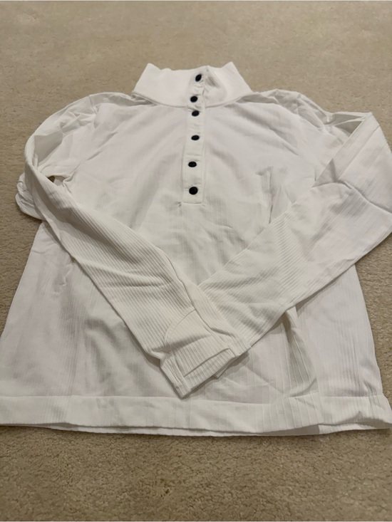 Athleta Tops - Athleta White Ribbed Long Sleeve Top